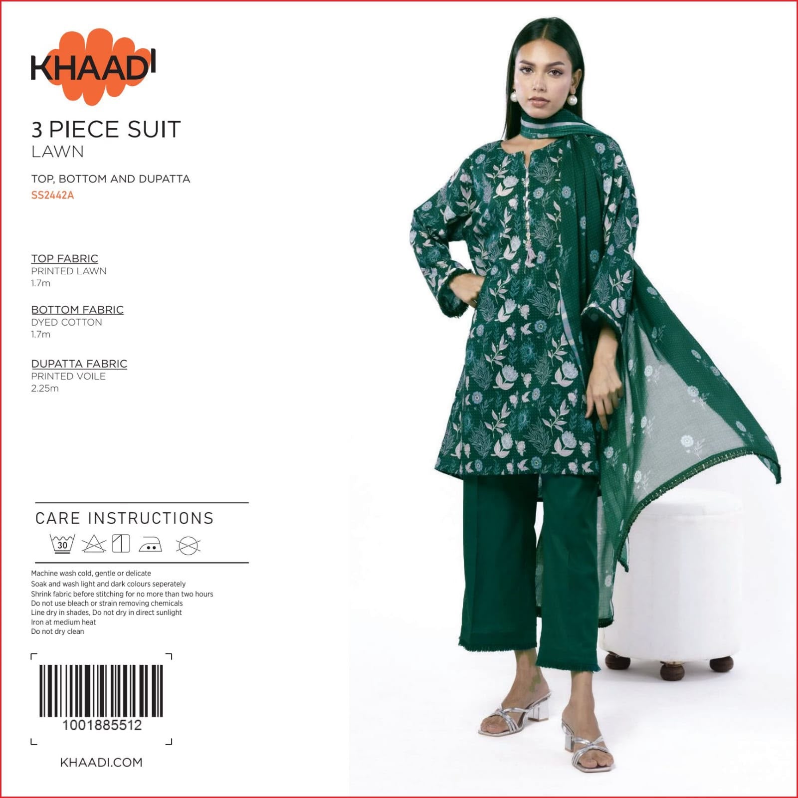 🌸 Khaadi 3-Piece Printed Lawn Suit 🌸