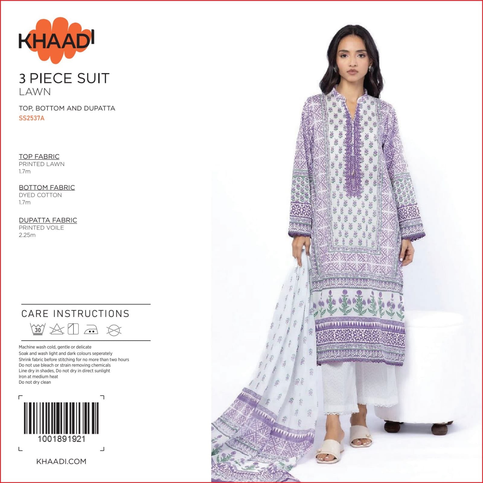 🌸 Khaadi 3-Piece Printed Lawn Suit 🌸