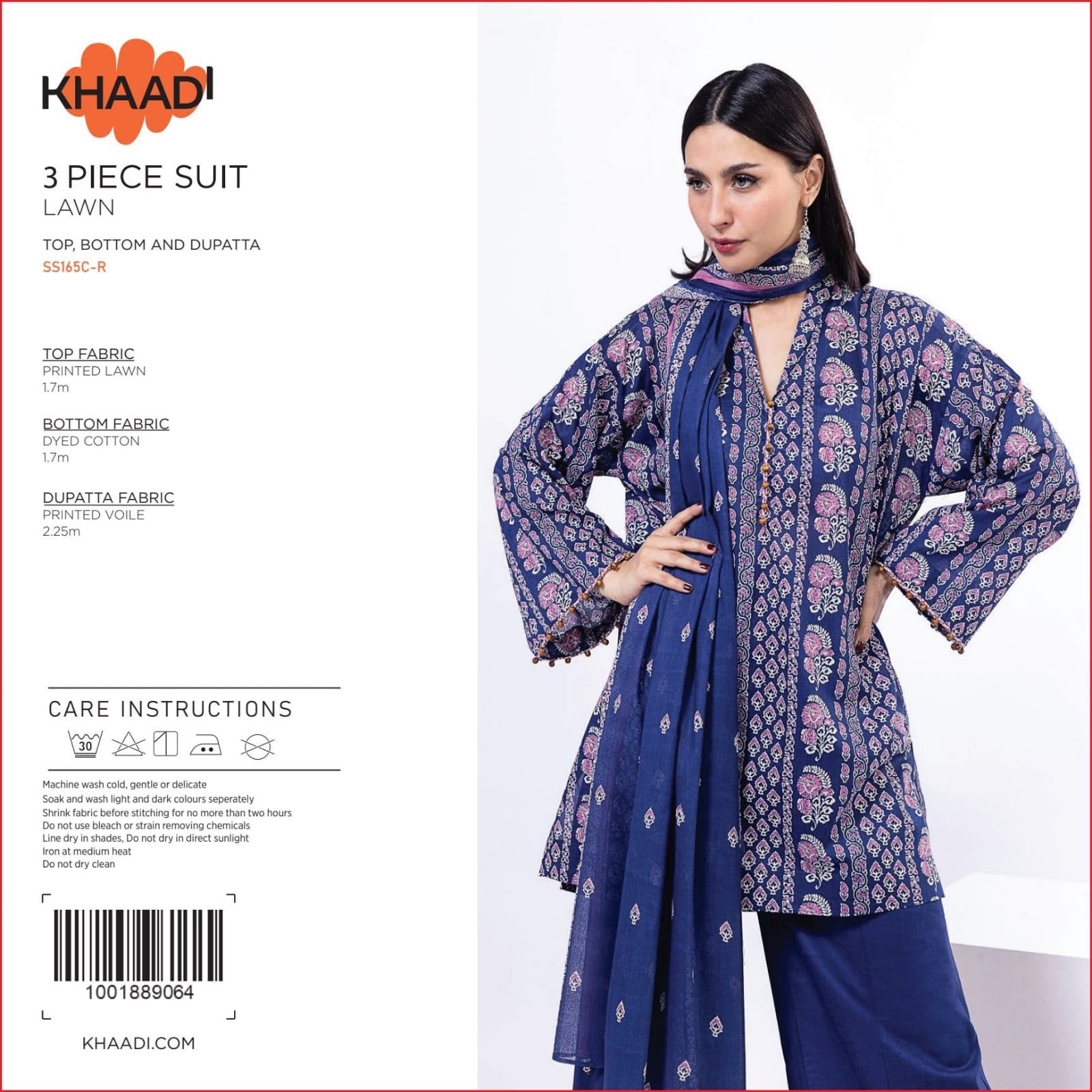 🌸 Khaadi 3-Piece Printed Lawn Suit 🌸