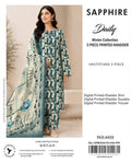 Printed Khaddar 3-Piece Suit SAPPHIRE