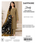 Printed Khaddar 3-Piece Suit SAPPHIRE