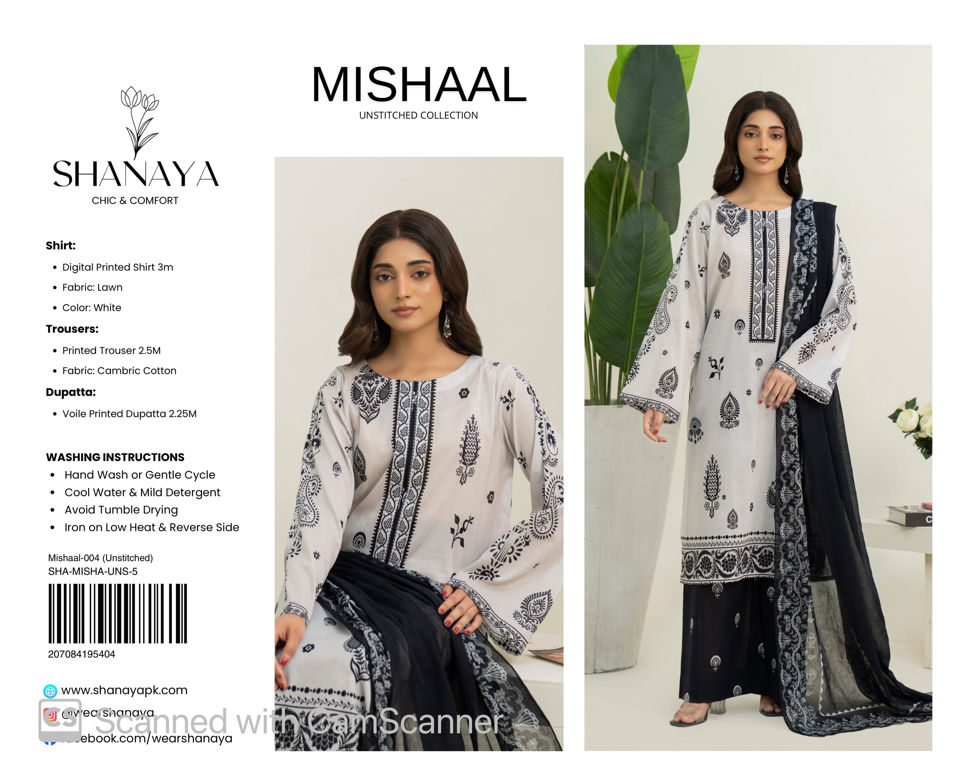 3-pc Originall Lawn Suit by Shanaya