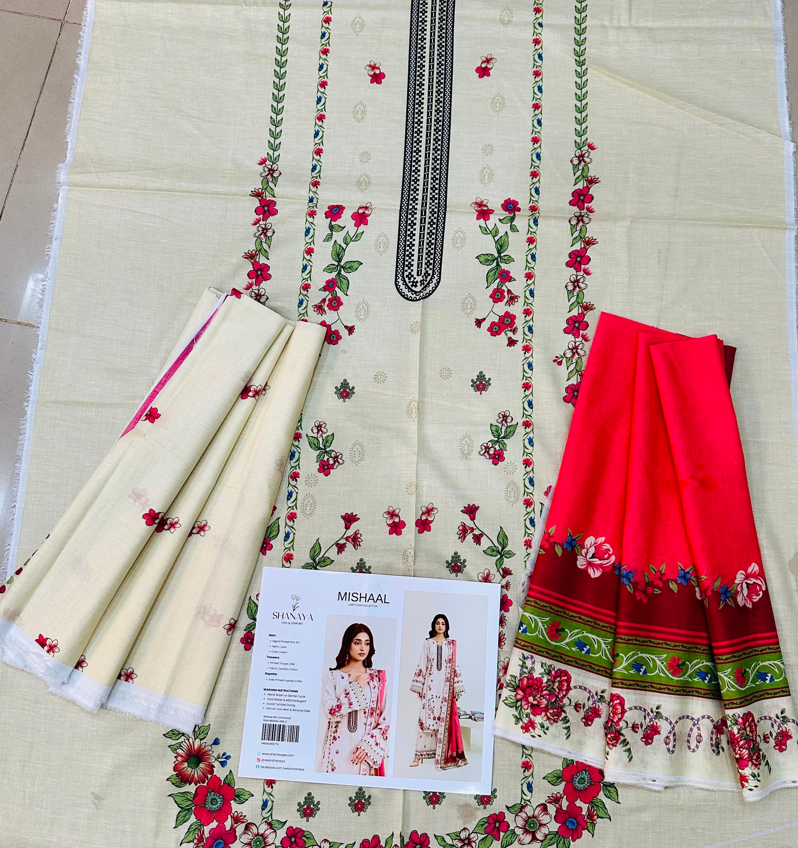 3-pc Originall Lawn Suit by Shanaya