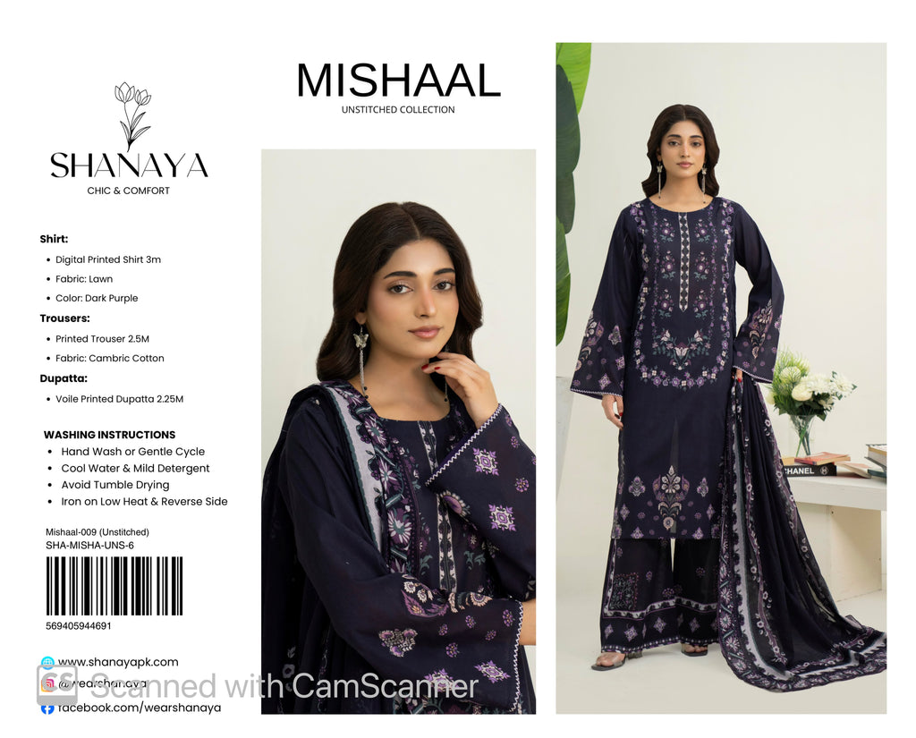 3-pc Originall Lawn Suit by Shanaya