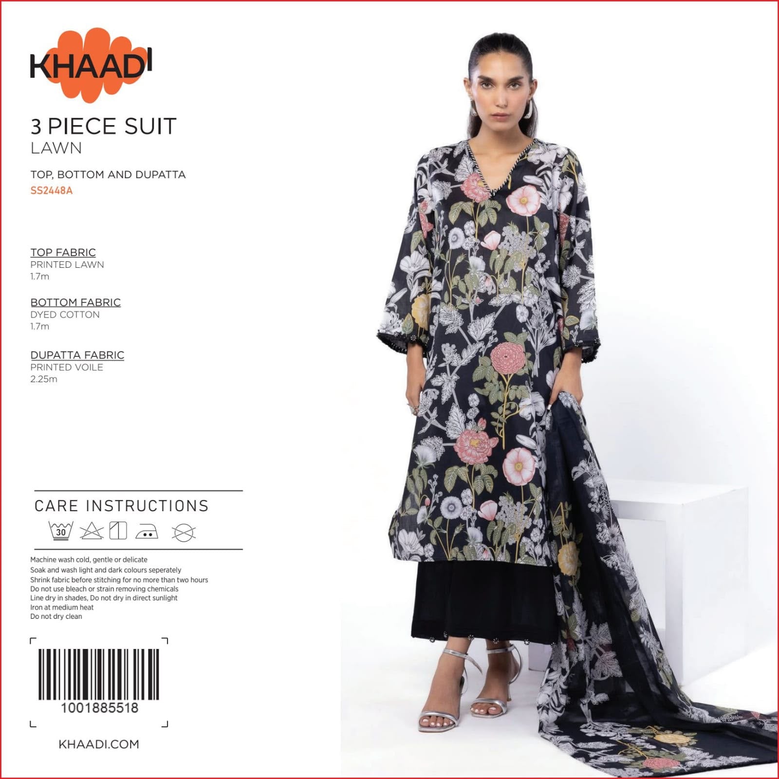 🌸 Khaadi 3-Piece Printed Lawn Suit 🌸