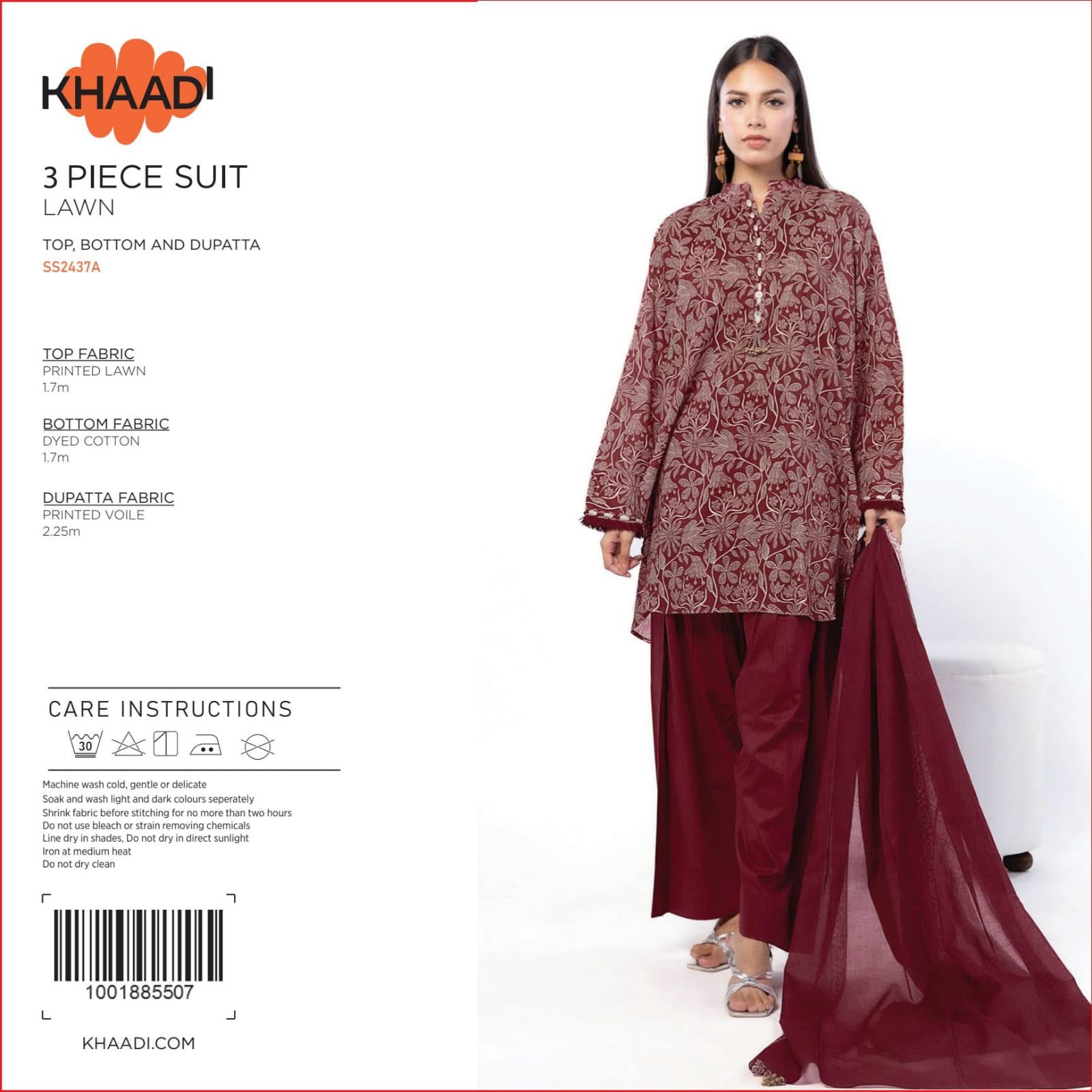 🌸 Khaadi 3-Piece Printed Lawn Suit 🌸