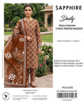 Printed Khaddar 3-Piece Suit SAPPHIRE