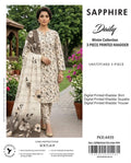 Printed Khaddar 3-Piece Suit SAPPHIRE