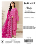 Printed Khaddar 3-Piece Suit SAPPHIRE