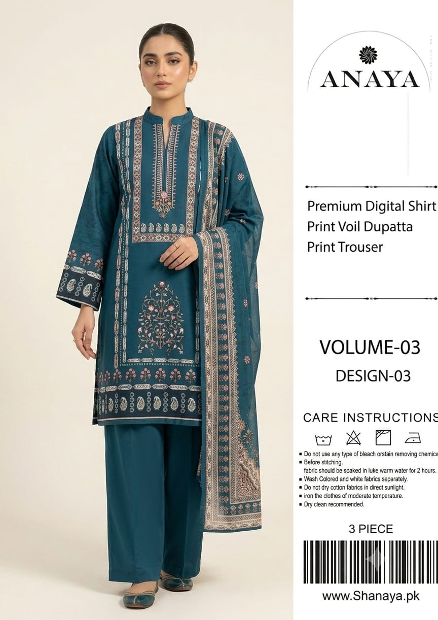 3-pc Originall Lawn Suit by Anaya